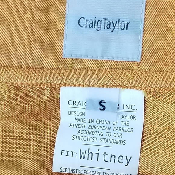 Craig Taylor Belted Silk Blouse in Gold - Picture 3 of 4